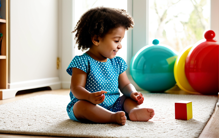 Learning Through Exploration (Ages 3-6)**
"A young child (ages 4-5) fully clothed in a modest and colorful playsuit, sitting on a rug surrounded by educational toys and books in a bright, home playroom. The child is engaged in building with blocks, showing focus and enjoyment. Natural light streaming through a window. Safe for work, appropriate content, family-friendly, professional photography, perfect anatomy, natural proportions, well-formed hands, proper finger count."
**