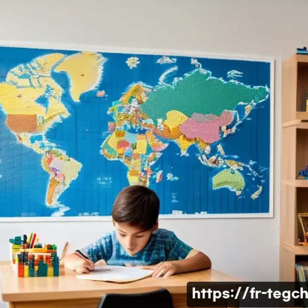 도전과 성장을 위한 홈스쿨링 방법 - **Prompt:** A cozy and well-organized home learning space, bathed in soft, natural light, where an 8...