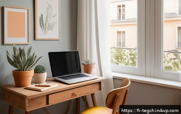 홈스쿨링에서의 교육 연계 및 활용 - A bright and cozy homeschooling study corner in a modern French apartment, featuring a clean wooden ...